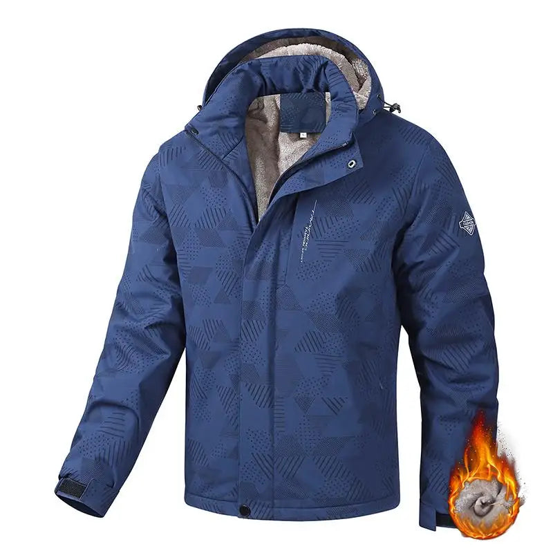 Veste d’Hiver Homme – Imperméable et Coupe-vent, avec Capuche Détachable, Doublure en Laine, Idéale pour Randonnée, Travail... BLACKBEARD OUTDOOR INDUSTRIES