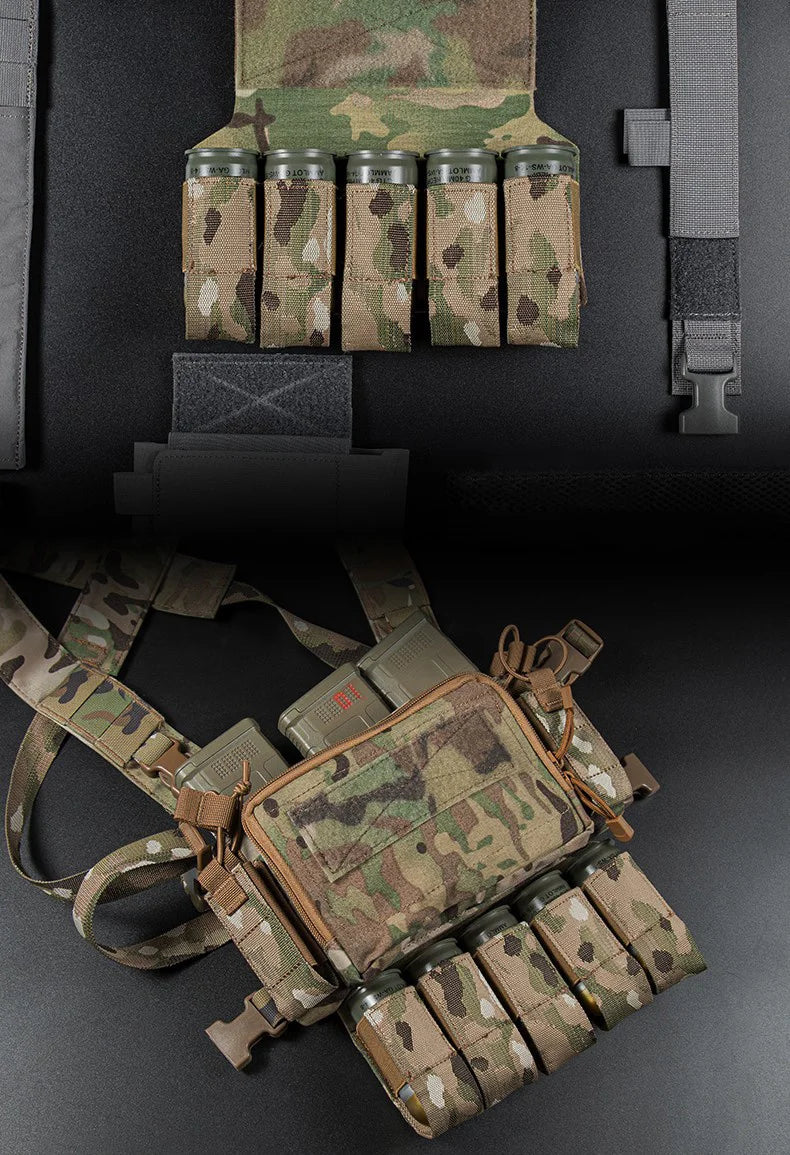 Pochette pour Grenades M203 – Porte-Grenades 5 Éléments 40MM – Accessoire pour Gilet Tactique Micro, Veste de Combat et Transporteur de Plaque - BLACKBEARD OUTDOOR INDUSTRIES