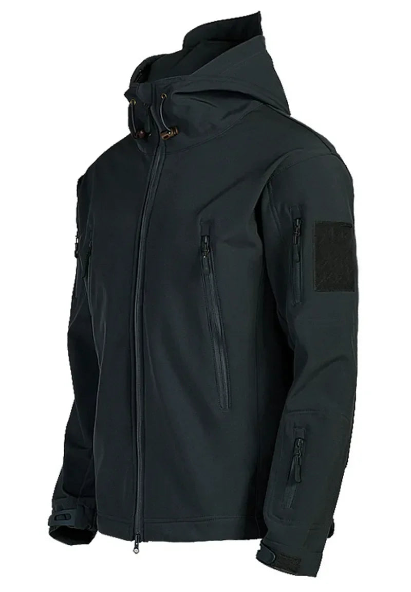 Veste Tactique Homme Softshell Techwear Coupe-Vent | Imperméable | Respirante | Polaire Intérieure | Capuche | 4 Saisons - BLACKBEARD OUTDOOR INDUSTRIES