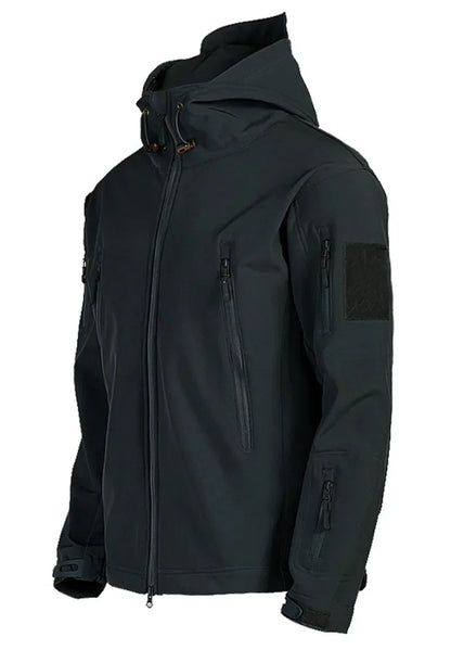 Veste Tactique Homme Softshell Techwear Coupe-Vent | Imperméable | Respirante | Polaire Intérieure | Capuche | 4 Saisons - BLACKBEARD OUTDOOR INDUSTRIES
