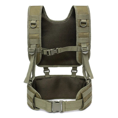Harnais Tactique MOLLE avec Ceinture Détachable – Harnais de Combat Airsoft, Équipement Militaire, Entraînement et Chasse Outdoor BLACKBEARD OUTDOOR INDUSTRIES