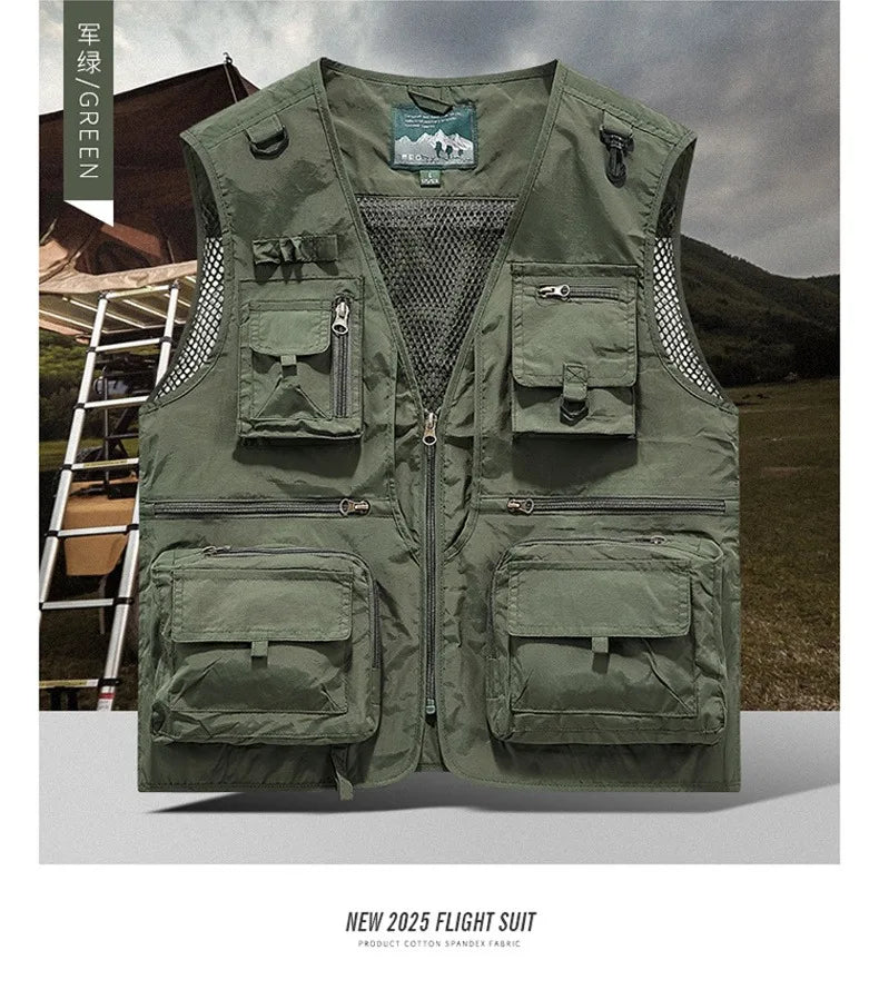 Gilet Tactique Homme Été – 14 Poches, Mesh Respirant - BLACKBEARD OUTDOOR INDUSTRIES