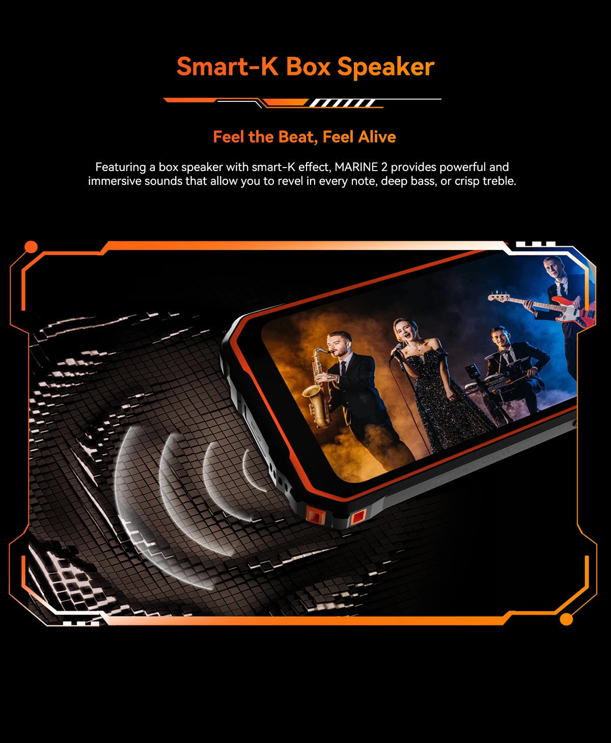 Blackview OSCAL Marine 2 Rugged Smartphone AI, 6.56'' HD+ Display, Unisoc T615, 24(8+16)GB 256GB, 11000mAh, Android 15 Phone NFC BLACKBEARD OUTDOOR INDUSTRIES