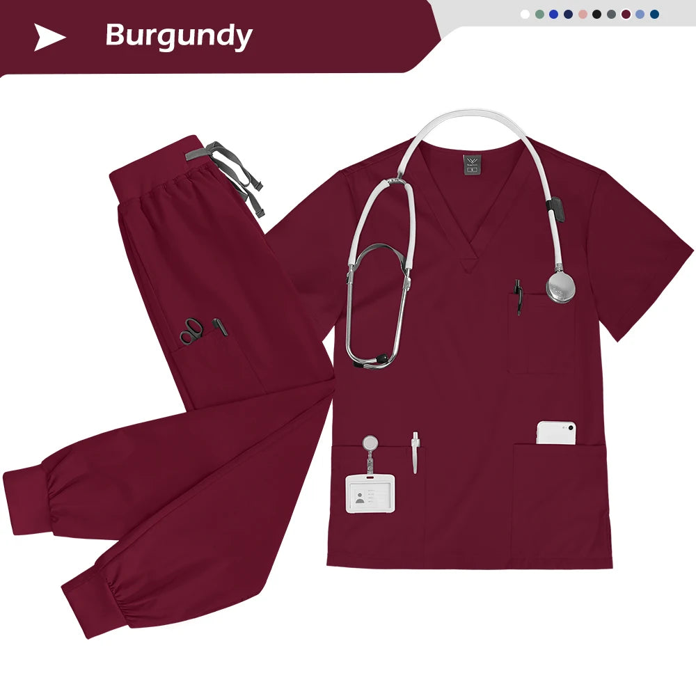 Ensemble Scrubs Infirmier Unisexe — Haut & Pantalon Jogger Médical - BLACKBEARD OUTDOOR INDUSTRIES