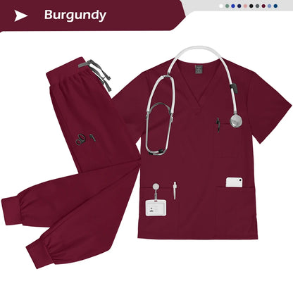Ensemble Scrubs Infirmier Unisexe — Haut & Pantalon Jogger Médical - BLACKBEARD OUTDOOR INDUSTRIES