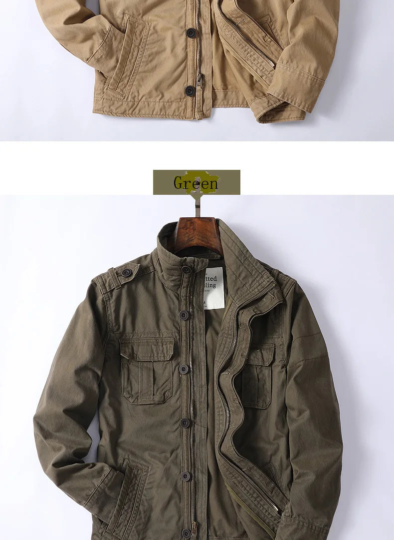 Veste Cargo en Denim pour Homme - Style Rétro avec Poches Multiples BLACKBEARD OUTDOOR INDUSTRIES
