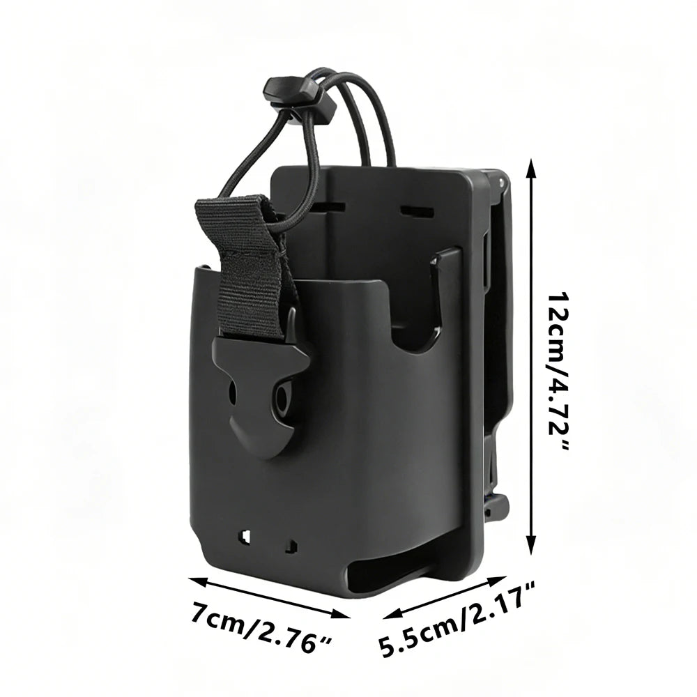 Holster Tactique TPU Quick Release – Étui Souple Radio Universel MOLLE, Ceinture Duty Belt – Clip Court ou Long