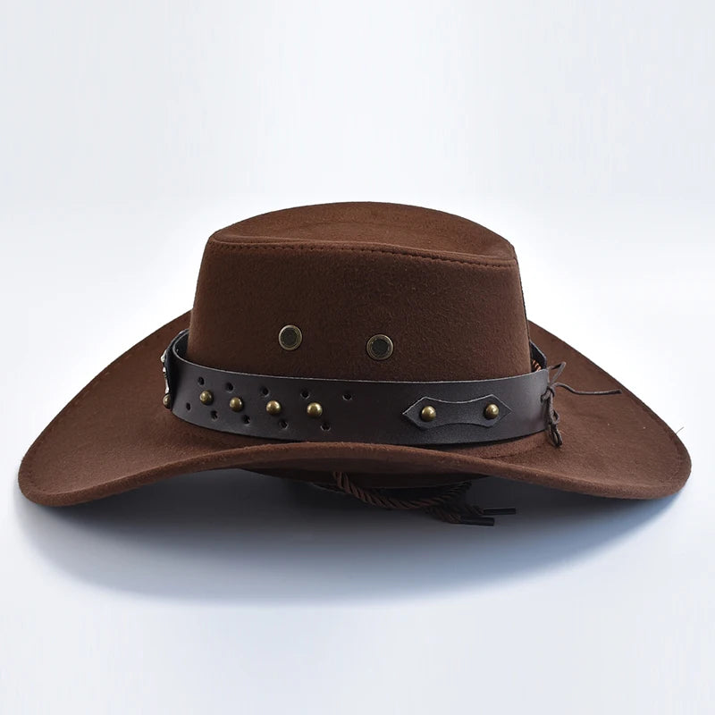 Chapeau Western en suede Synthétique – Large Bord Vintage pour Gentleman & Cowgirl - BLACKBEARD OUTDOOR INDUSTRIES