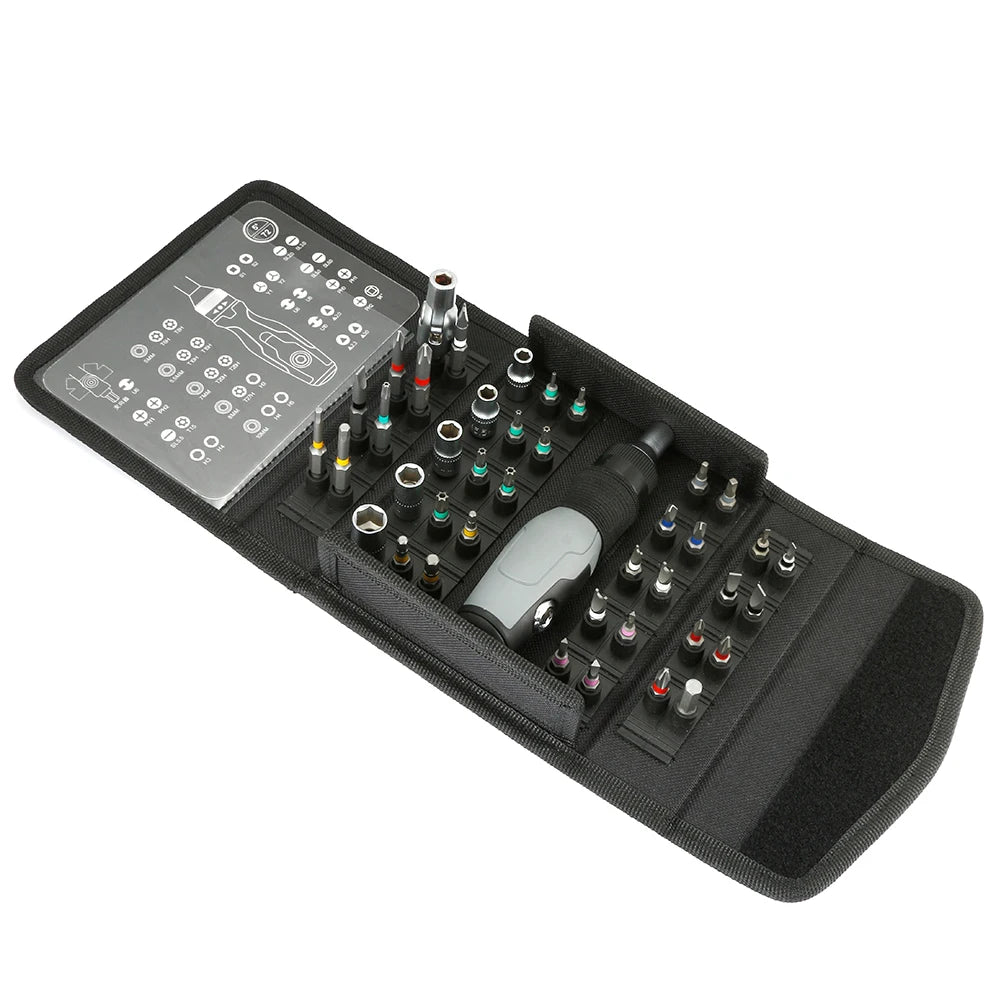 Coffret Tournevis Cliquet Multidirectionnel 30–49 pièces – Acier Vanadium Magnétique - BLACKBEARD OUTDOOR INDUSTRIES