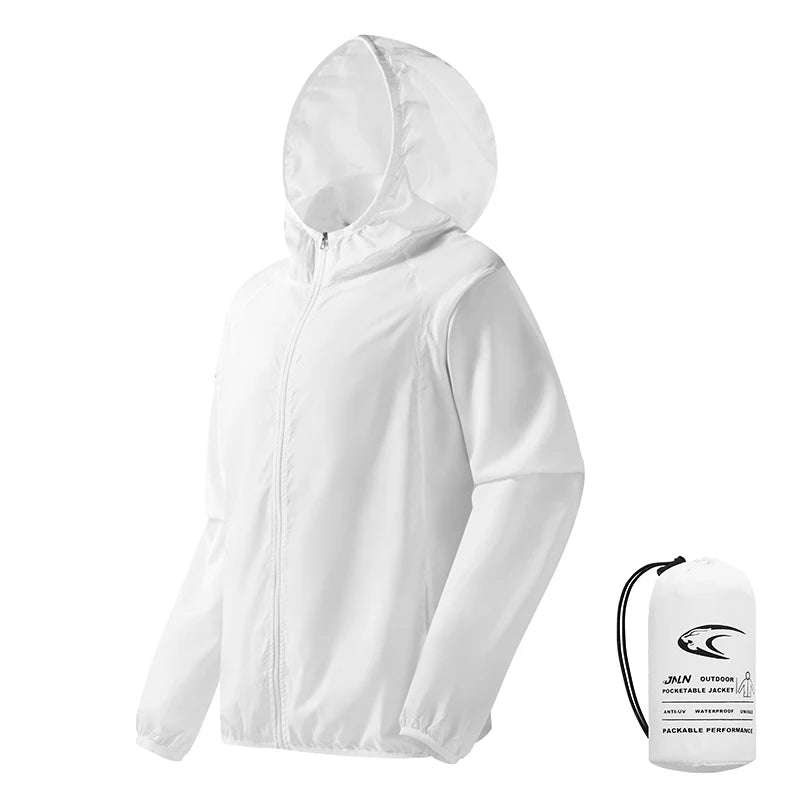 Veste coupe-vent femme UPF 50+ déperlante et pliable, randonnée