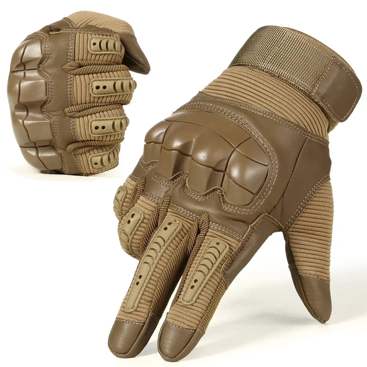 Gants Tactiques Plein Doigt JIUSUYI – Coque Caoutchouc Tactile Airsoft moto Combat