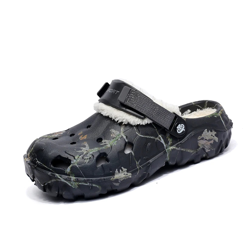 Sabots type Crocs fourrés unisexes