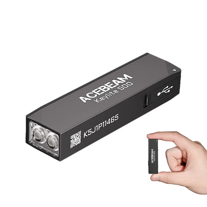 Lampe LED porte-clés 500 lumens rechargeable USB-C
