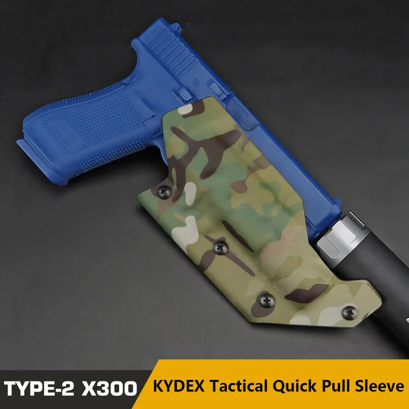 Holster Tactique KYDEX pour Pistolet avec Système de Retrait Rapide et Support pour Lampe X300 – Compatible Beretta M9, CZP-01, SP-01, FNX-45 et Plus - BLACKBEARD OUTDOOR INDUSTRIES