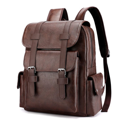 Sac à Dos Homme en Cuir PU – Élégant & Fonctionnel | Ordinateur Portable & École | 20–35L - BLACKBEARD OUTDOOR INDUSTRIES