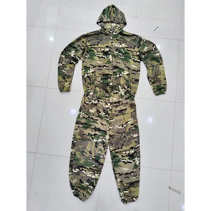 Combinaison Camouflage Mesh AUKUPKEE – Veste Capuche + Pantalon, Anti-Moustiques, Chasse Airsoft