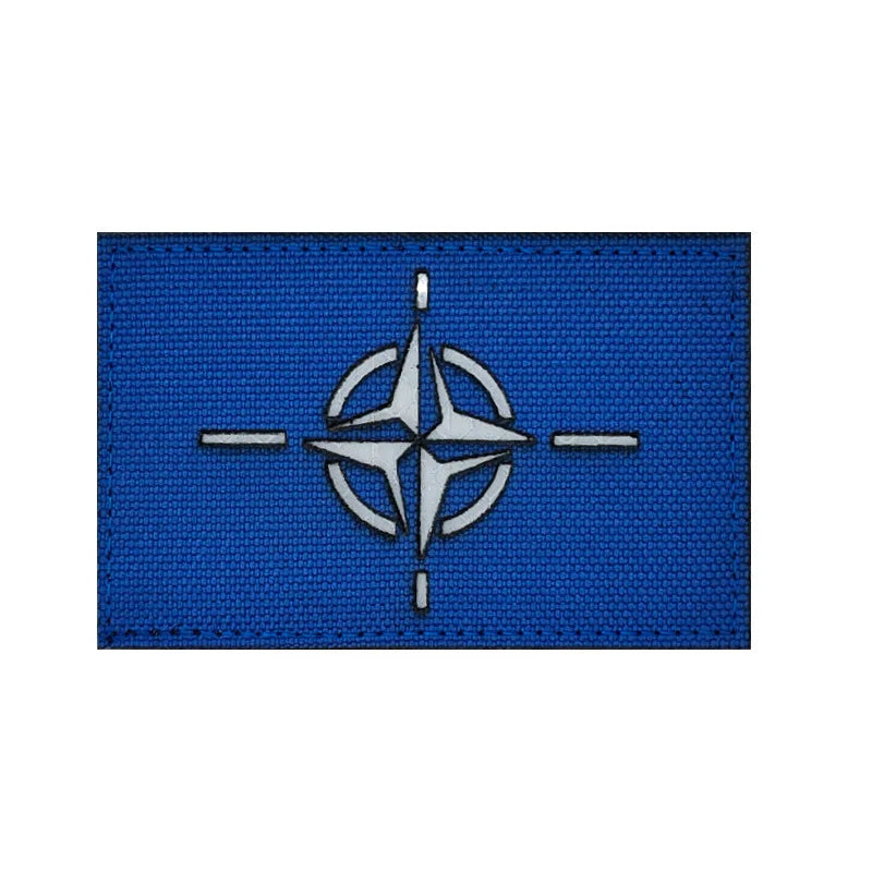 Patch Drapeau OTAN NATO Brodé Réfléchissant Hook & Loop – Tactique Militaire, 4 Modèles - BLACKBEARD OUTDOOR INDUSTRIES