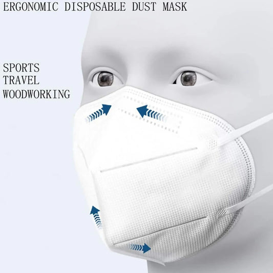 Masque KN95 Certifié CE – Protection Respiratoire Anti-Poussière, Fumée & Incendie – Lot de 10