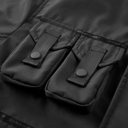 Blouson Bomber Tactique Noir Homme - Multipoches, Coupe-Vent Techwear