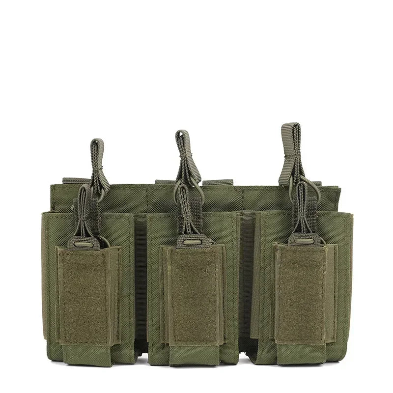 Pochette Tactique Triple Chargeurs – Universelle M4 / M14 / M16 / AK / AR / Glock | Système MOLLE EDC - BLACKBEARD OUTDOOR INDUSTRIES
