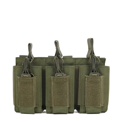 Pochette Tactique Triple Chargeurs – Universelle M4 / M14 / M16 / AK / AR / Glock | Système MOLLE EDC - BLACKBEARD OUTDOOR INDUSTRIES