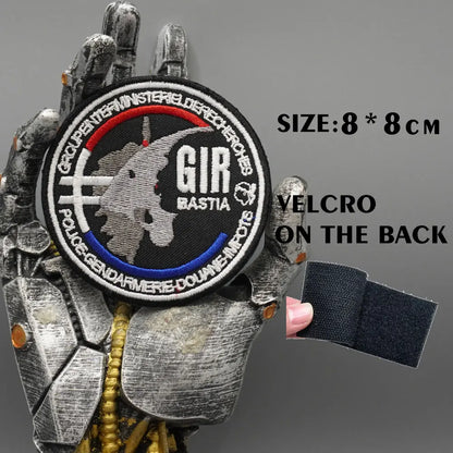 Patch Brodé G.I.R – Écusson Tactique Français | Thermocollant ou Velcro