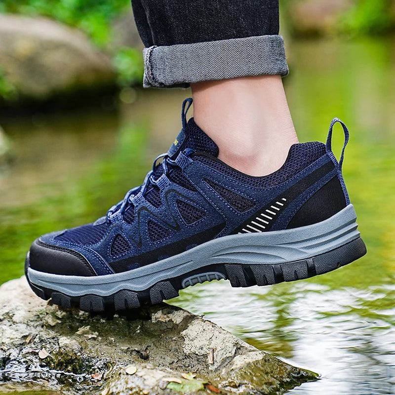Chaussure Randonnée Homme Grande Taille – Tige Cuir Respirante Semelle EVA Légère – Pointures 39 à 48