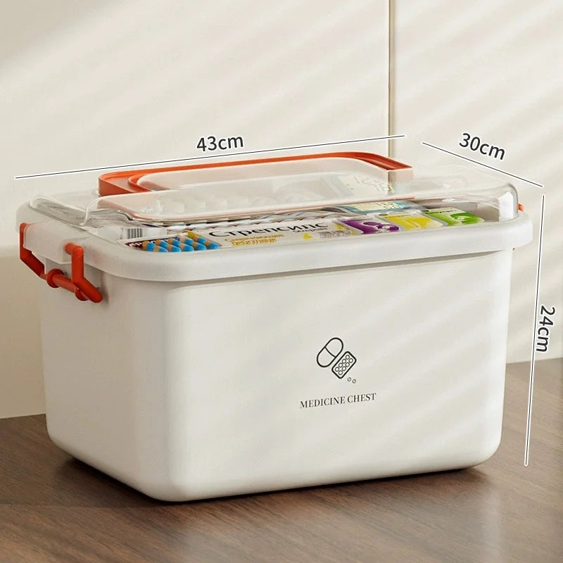Boîte à Médicaments Portable Grande Capacité – Trousse de Premiers Secours Familiale avec Multi-Compartiments Ma boutique