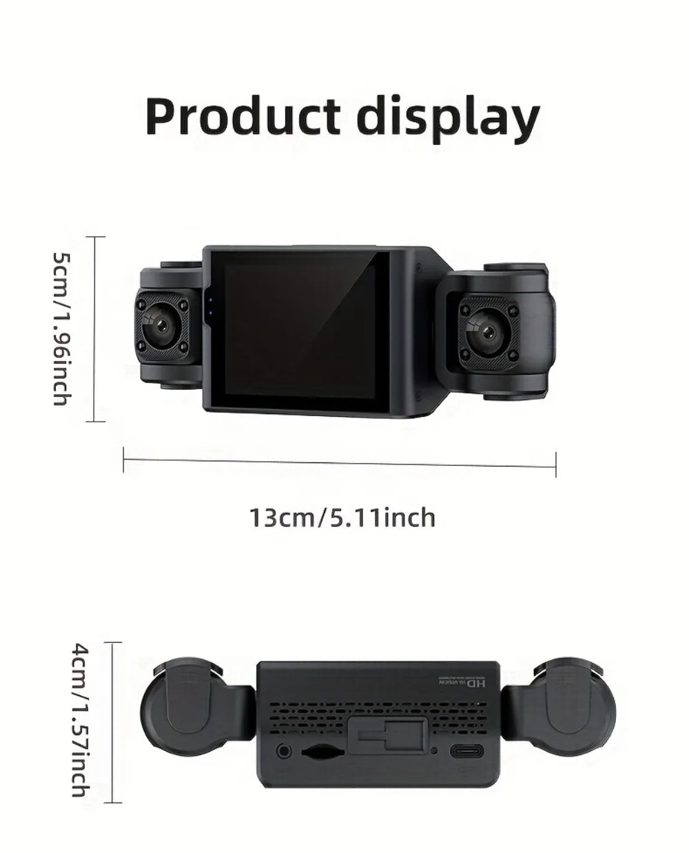 dashcam 4 canaux couverture panoramique à 360°  haute définition 1080P Ma boutique