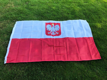 Drapeau de la République de Pologne – Aigle Polonais – 90x150 cm – Drapeau National Blanc et Rouge BLACKBEARD OUTDOOR INDUSTRIES