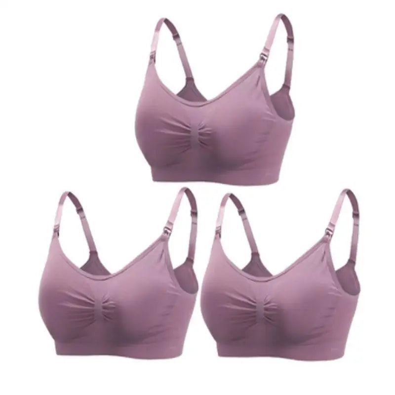 Lot de 3 Soutiens-Gorge d'Allaitement Maternité – Sans Armature, Grande Taille, Respirant