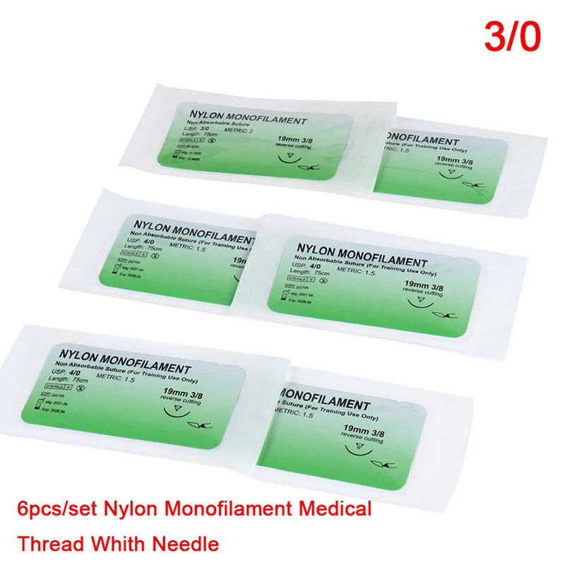 Kit de Suture Chirurgicale Synthétique avec Aiguille – Nylon Monofilament pour Formation Médicale et Vétérinaire Ma boutique