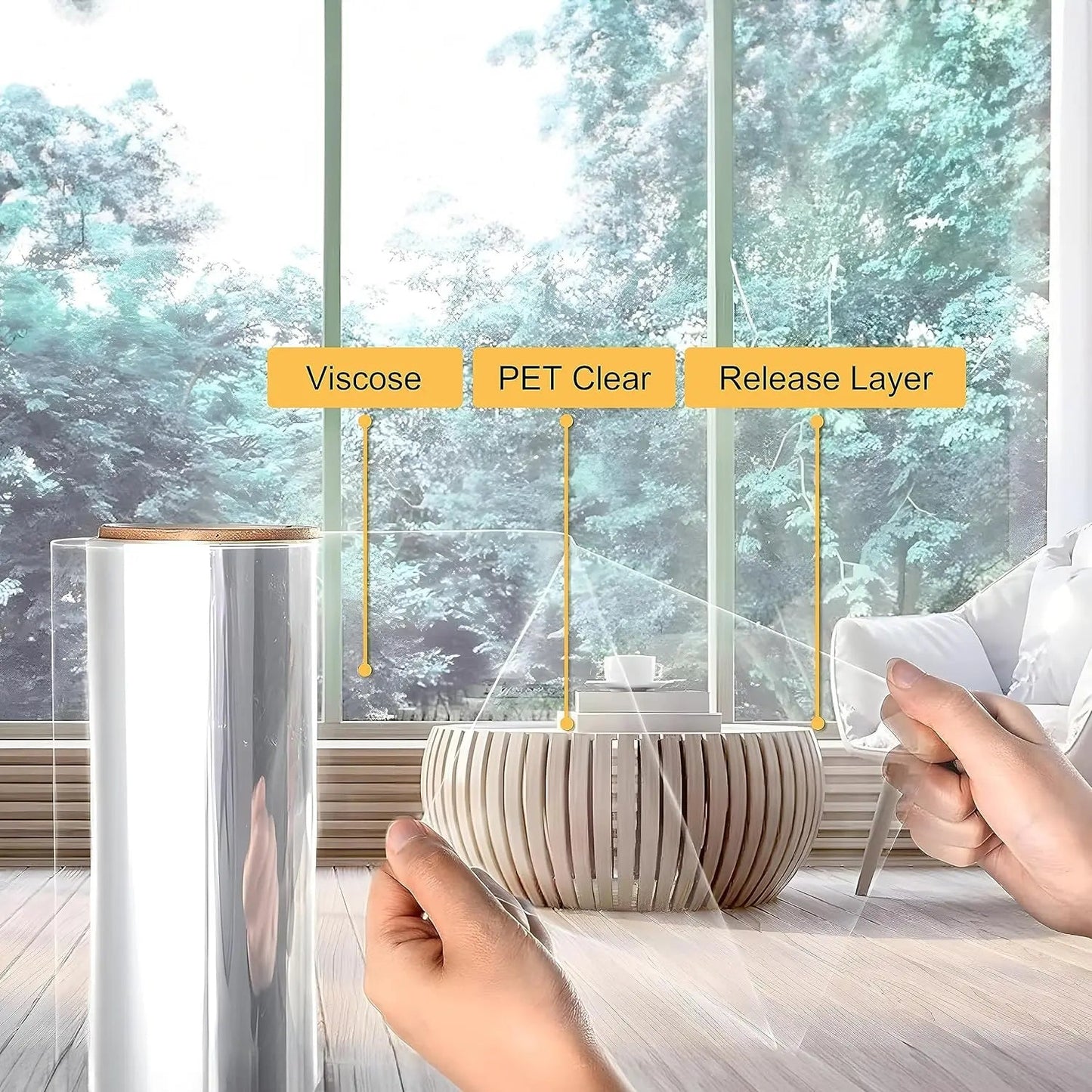 Film de Sécurité Transparent pour Fenêtres – Film Anti-Éclats et Tempéré BLACKBEARD OUTDOOR INDUSTRIES