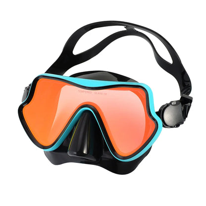 Masque de Plongée Snorkel en Silicone avec Verre Trempé – Large Vue Colorée pour Adultes et Jeunes - BLACKBEARD OUTDOOR INDUSTRIES