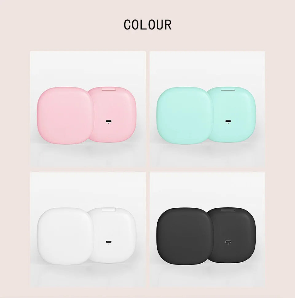 Mini Miroir de Maquillage Pliable avec LED – Grossissement 5x / 10x, Rechargeable, Miroir de Poche Compact - BLACKBEARD OUTDOOR INDUSTRIES