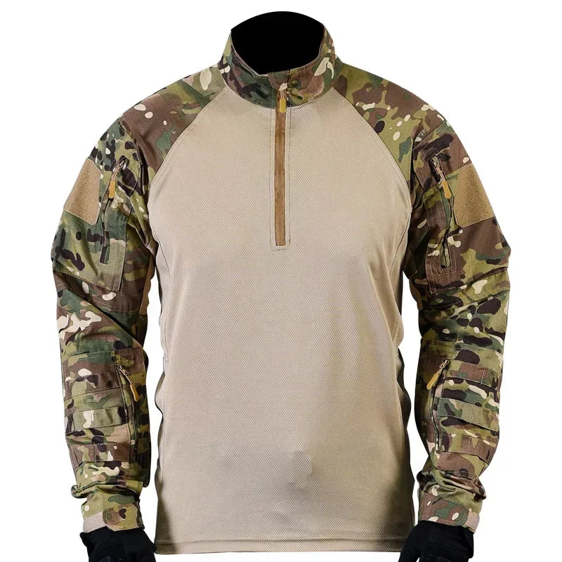 T-shirt Tactique Homme – Manches Longues Airsoft | Paintball | Militaire | Camo | Séchage rapide - BLACKBEARD OUTDOOR INDUSTRIES
