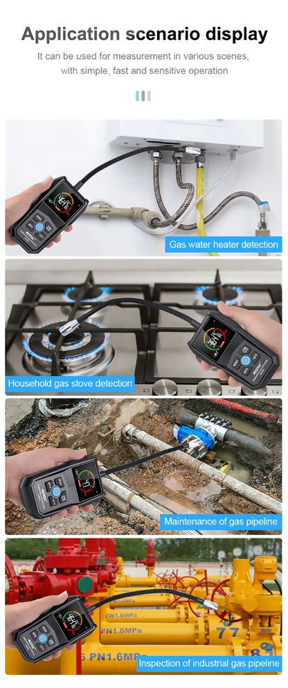 Détecteur de Fuite de Gaz Inflammable – Analyseur de Gaz Naturel, LPG, Méthane, Alcool (50000 PPM/LEL%) avec Sonde Flexible - BLACKBEARD OUTDOOR INDUSTRIES