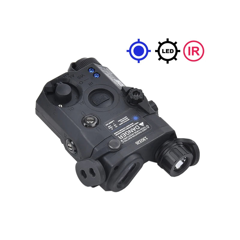 WADSN PEQ-15 UHP – Boîtier Laser IR / Rouge / Vert + LED 180 lm, Rail Picatinny 20mm, Airsoft & Chasse