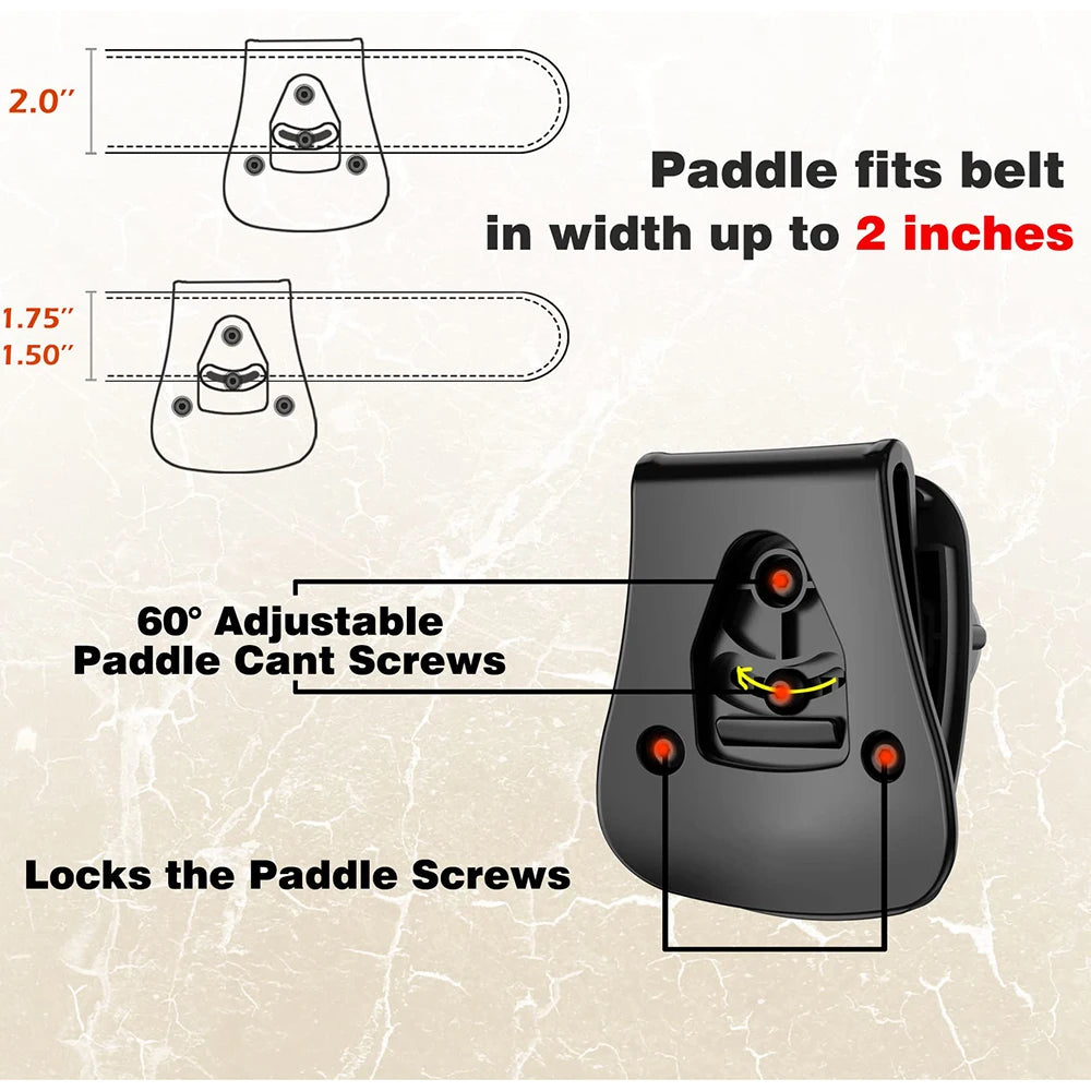 Étui Universel pour Menottes avec Ouverture Supérieure – Verrouillage Sécurisé et Clip Réglable à 60° pour Ceinture de 2 pouces - BLACKBEARD OUTDOOR INDUSTRIES