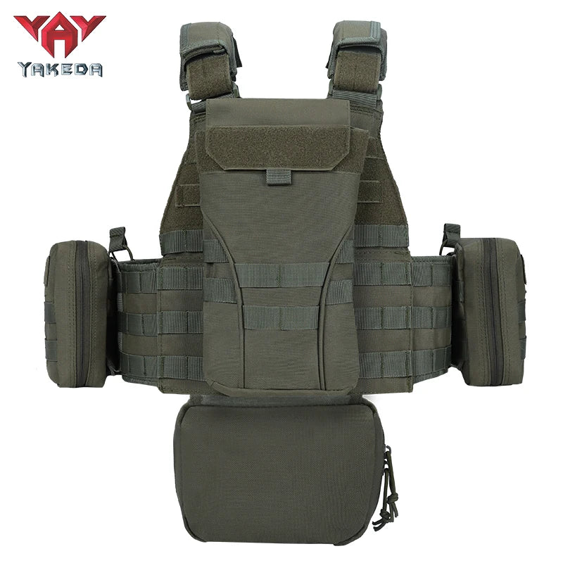 Gilet porte-plaques Yakeda MOLLE 1000D pour militaire et police