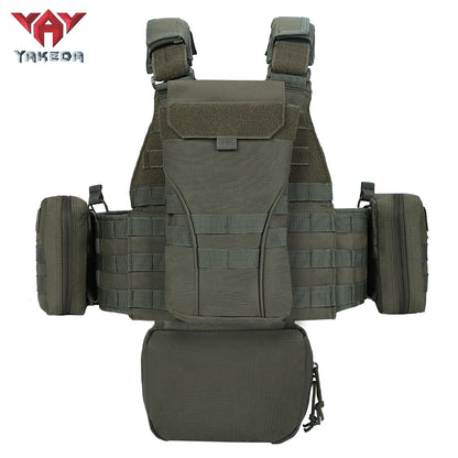 Gilet porte-plaques Yakeda MOLLE 1000D pour militaire et police