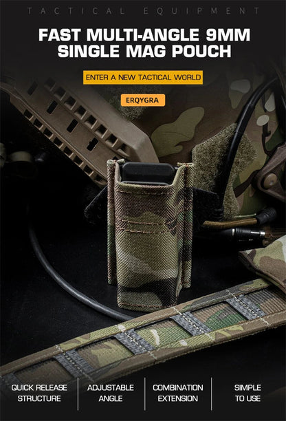 Poche à Chargeur Tactique Molle FAST Multi-Angle pour 9mm – Système de Poche à Magasin Simple BLACKBEARD OUTDOOR INDUSTRIES