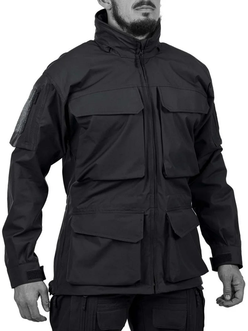 M2 Tactical Windbreaker Jacket – Veste de Travail Camouflée Imperméable à Capuche pour Randonnée, Sports et Activités en Extérieur BLACKBEARD OUTDOOR INDUSTRIES