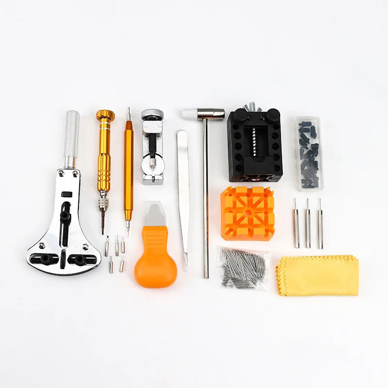 Kit d'Outils de Réparation de Montres - Outils de Remplacement de Piles, Retrait de Maillons, Ouvre-Boîtier, Gants Antistatiques - BOXUEQI BLACKBEARD OUTDOOR INDUSTRIES