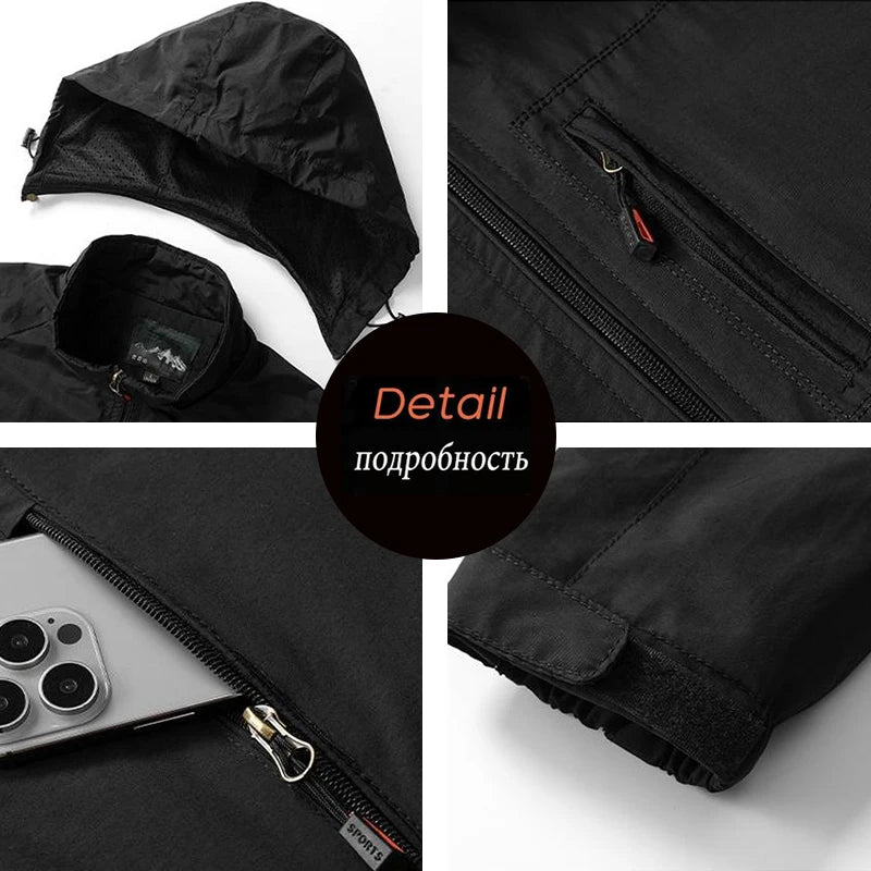 Veste de Randonnée Imperméable pour Homme - Pratique et Stylée pour le Printemps et l'Automne BLACKBEARD OUTDOOR INDUSTRIES