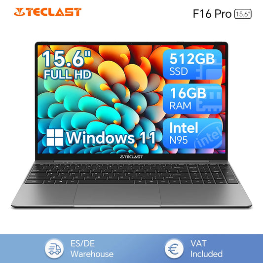 Teclast F16 Pro 15.6" FHD IPS | Intel N95 | 16GB DDR4 RAM | 512GB SSD | Windows 11 Pro - BLACKBEARD OUTDOOR INDUSTRIES