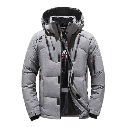 Veste Doudoune Homme en Duvet Blanc - Parka Hivernale Windproof, Chaude et Confortable, Avec Capuche Détachable BLACKBEARD OUTDOOR INDUSTRIES