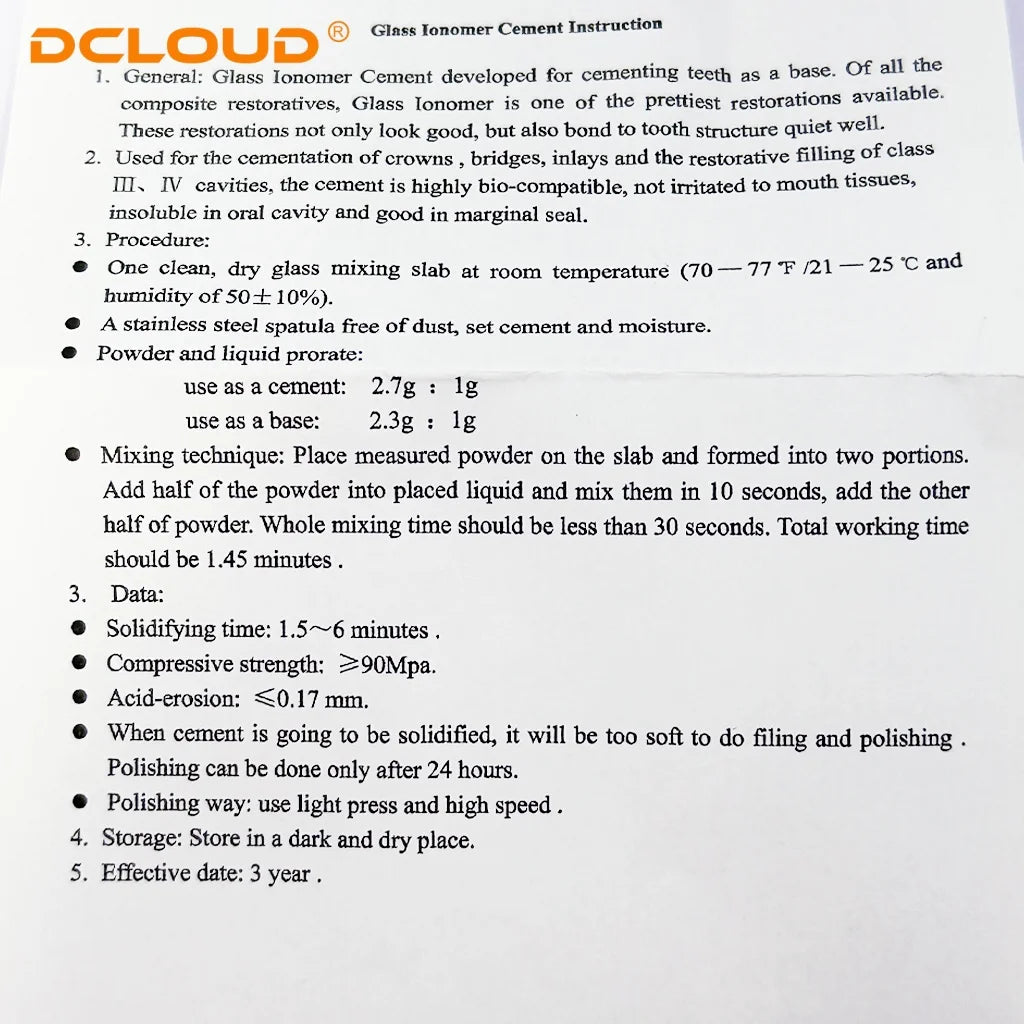 Kit de Réparation Dentaire | Ciment au Verre Ionomère | Restauration Permanente Ma boutique