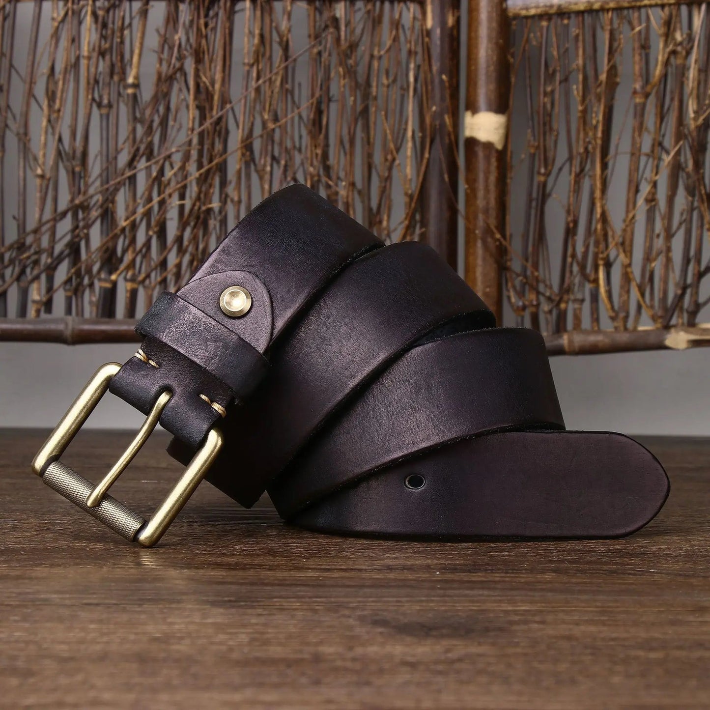 Ceinture Vintage en Cuir de Vachette Véritable Ma boutique