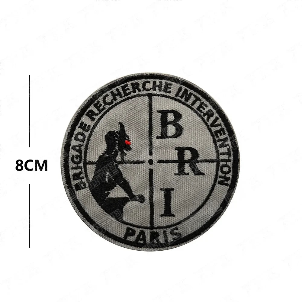 Patches Brodés Forces Spéciales Françaises – BRI · RAID · PP – Hook & Loop Tactique